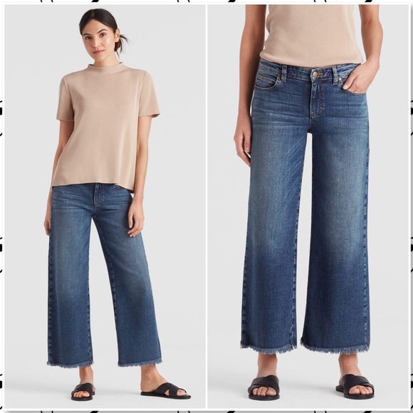 eileen fisher wide leg jeans